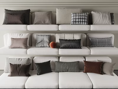 Modern Simple Pillow Combination 3d model
