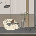 Modern single sofa 3d model