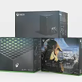 Xbox Series X Console Entertainment Electronics Gaming System Packaging Boxes with Power Dreams Design 3d model