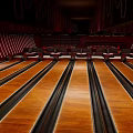 Indoor Bowling Lanes With Wooden Surfaces And Seating Areas For Sports Fitness Activity