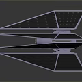 Futuristic Spacecraft With Solar Panels And Aerodynamic Wing Structure For Space Exploration