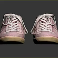 Pink Casual Shoes With White Laces Comfortable Design For Daily Wear
