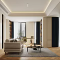 Modern Bedroom Interior Design With Wavy Accent Wall Upholstered Bed And Wall Sconces