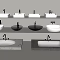 Wash basin wash basin counter basin faucet 3d model