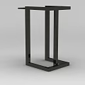 Technology Exhibition Hall With Sleek Black Metal Frame Display Stand Design