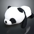 Cute Black And White Panda Plush Toy Lying Down Soft Stuffed Animal