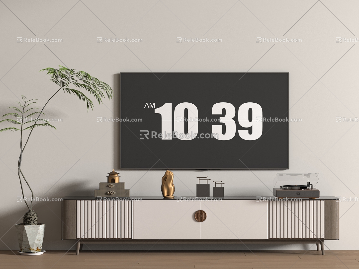 New Chinese TV Cabinet New Chinese TV Cabinet 3d model