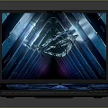 Futuristic Gaming Laptop With Illuminated Screen RGB Keyboard And Sleek Design