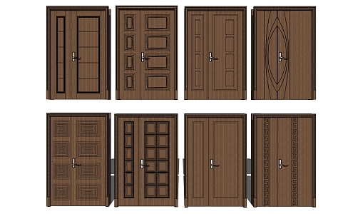 Modern child-mother door child-mother door combination 3d model