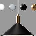 Modern Black Chandelier with Gold Accent and White Light Grey Black Gold Spherical Decor Balls