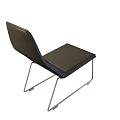 Modern Black Leather Lounge Chair With Metal Frame And Sleek Design