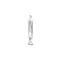 Modern Bladeless Tower Fan With Sleek White And Gray Design For Home Use