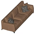 Middle-style multiplayer sofa 3d model