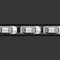 Multi Level Car Transporter Loading White Cars On Upper And Lower Decks 3d model