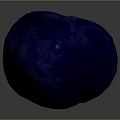 Two Plump Deep Blue Blueberries With Glossy Surface And Fresh Look