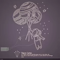 Creative Neon Lighting Combination with Astronaut Planets Stars and Decorative Wall Design