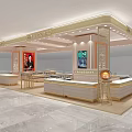 Elegant LOMONO Laomiao Jewelry Store Interior With Display Counters And Bright Lighting