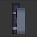 Industrial Mechanical Equipment With Cylindrical Pipe White Straps Gray Structure And Display Panel
