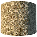 Cylindrical Stone Architectural Component With Irregular Natural Stone Pieces And Rough Texture 3d model