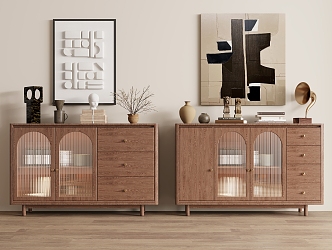 French Middle Style Sideboard 3d model