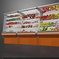 Commercial Display Refrigerator Freezer for Supermarket with Fruits Vegetables Meats Beverages
