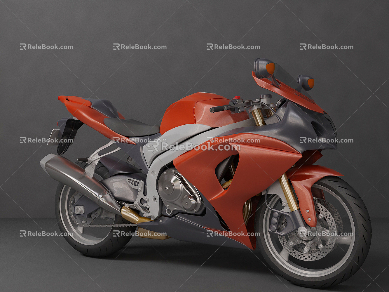 Modern Motorcycle 3d model