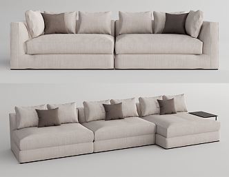 Modern Combination Sofa Double Sofa Multi-Person Sofa Three-Person Sofa 3d model