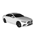 White Mercedes Benz Sedan With Modern Design And Black Wheels Front Grille