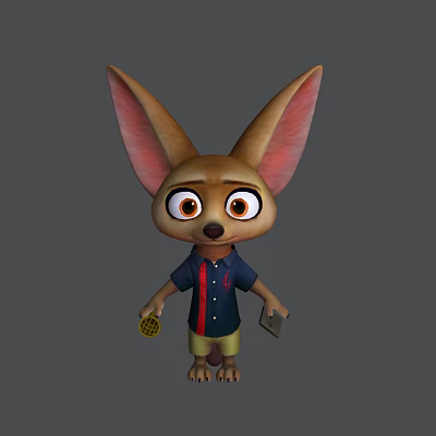 Modern Game Character Crazy Animal City Little Fox 3d model Modern Game Character Crazy Animal City Little Fox 3d model