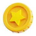 Yellow Round Toy With Central Star Shape And Edge Holes Design