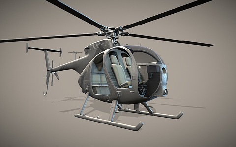 AH6 Helicopter 3d model