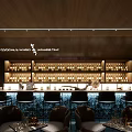 Modern Bar Interior Design With Pendant Lights Counter And Wine Racks
