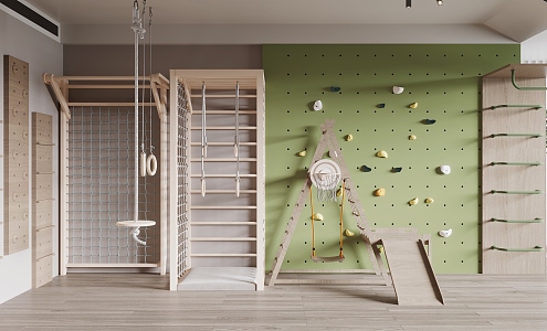 Modern Climbing Wall 3d model