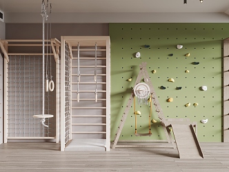 Modern Climbing Wall 3d model