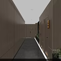 Luxurious Modern Store Front Desk Interior With Elegant Chandelier Unique Backdrop Wall And Storage Cabinets