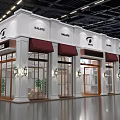 Modern KALATE Storefront With White Building Red Awnings Glass Doors And Windows