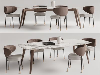 Modern Dining Table and Chair Combination model