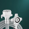 Phone Digital Charging Cable With Braided Hose White Connector And Coiled Design