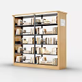 Sturdy Wooden Multi tiered Bookcase With Open Shelves Filled with Books