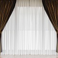 Modern curtains 3d model