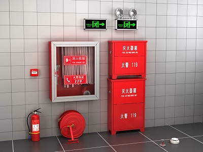 Modern fire fighting equipment 3d model