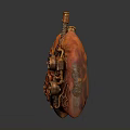 Steampunk Lungs Anatomical Model With Hair Like Bronchial Fibers And Gear Decorations