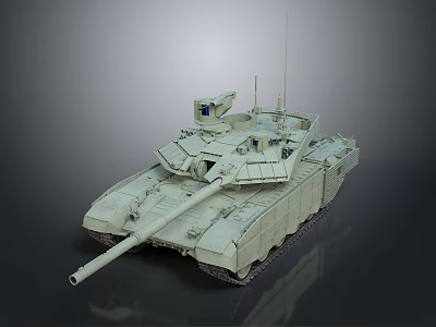 Advanced Modern Armored Military Tank Featuring Turret Cannon Antenna And Track System 3d model