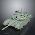 Advanced Modern Armored Military Tank Featuring Turret Cannon Antenna And Track System