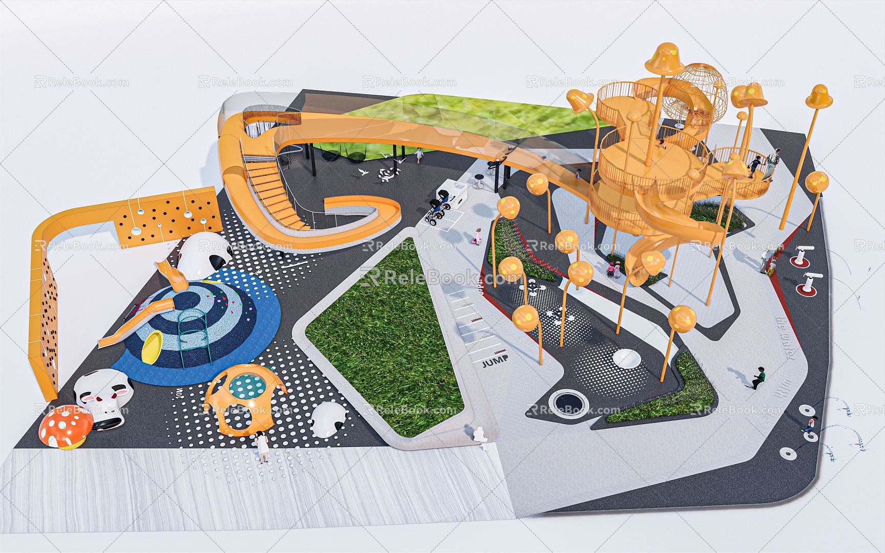 Modern children's play area children's play facilities amusement park children's slide theme park amusement equipment children's playground model