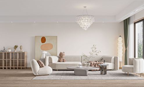 modern living room 3d model