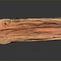 Natural Wood Stone Slab With Red Brown Texture And Natural Cracks Long Strip