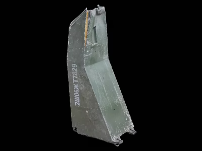 Military Weapon Metal Component With Serial Number E2712 And Robust Structural Design 3d model
