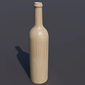 Simple Wooden Cylindrical Spice Bottle with Shadow on Dark Background 3d model