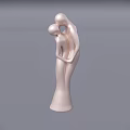 Abstract Sculpture of Embracing Couple Modern Decorative Art Piece for Home